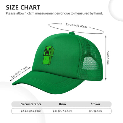 Unisex Creepers mob sticker Trucker Cap Mesh Baseball Cap
