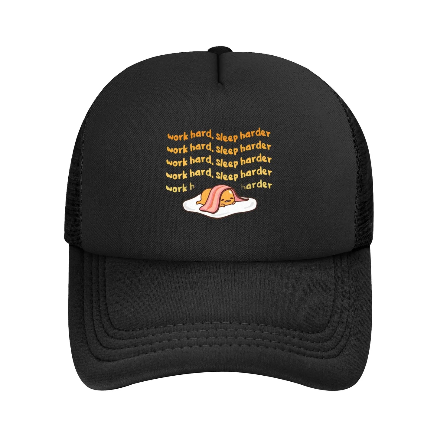 Gudetama Work Hard Sleep Harder Baseball Hats