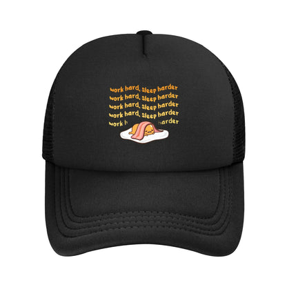 Gudetama Work Hard Sleep Harder Baseball Hats
