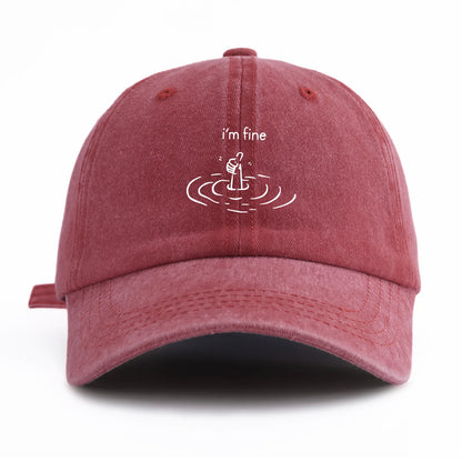 I'm Fine Sinking Hand Baseball Cap