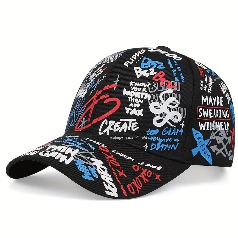 Fashion Graffiti Printing Baseball Cap Outdoor Cotton Casquatte Hat Men Women