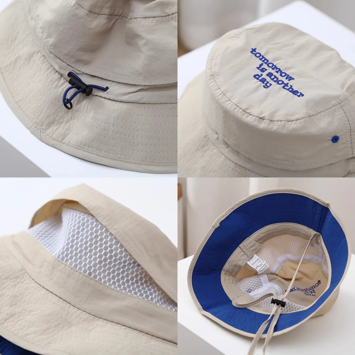 Summer Quick-Dry Baby Children Bucket Hat Solid Color Letter Kids Fisherman