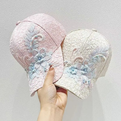 Spring And Summer Lace Appliqué Baseball Cap