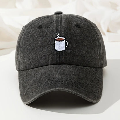 Baseball Cap Retro Washed Casual Hat Cup Embroidered Curved Hip Hop Hat Fishing Hat