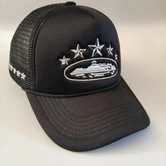 New Five Star Mesh Hat Men's Street Hip Hop Hat Baseball Hat