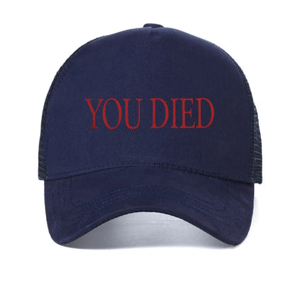 You Died Dark Souls Gaming Men's Mesh Baseball Cap