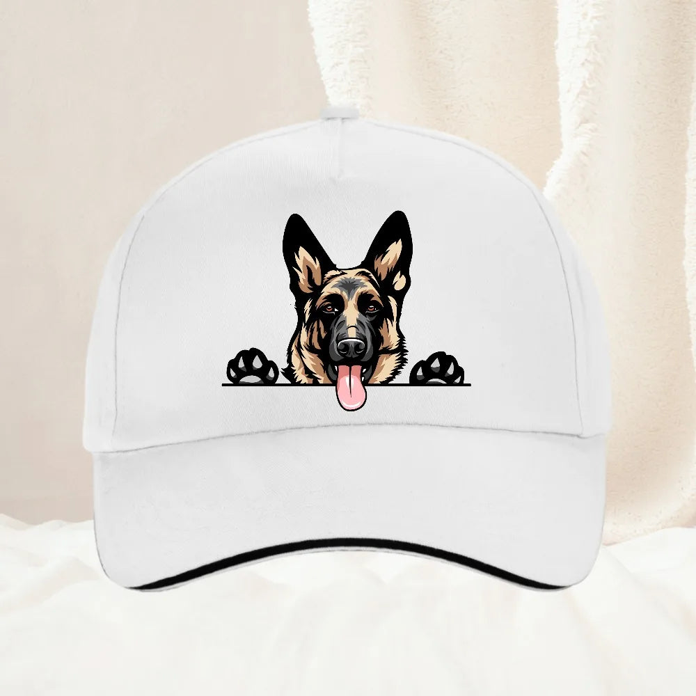 Smiling German Shepherd cartoon Baseball Cap