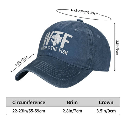 WTF Where's The Fish Hat Women Baseball Hat
