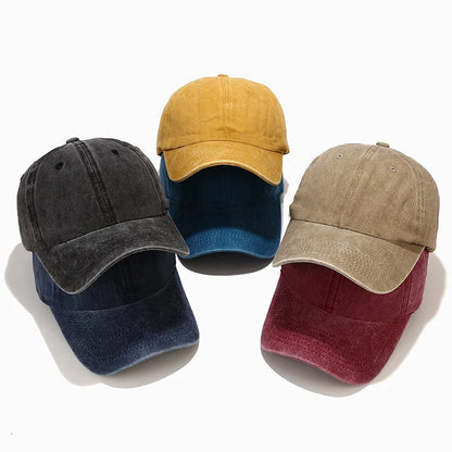 New Spring Summer Cap Washed Cotton Baseball Cap Men Women