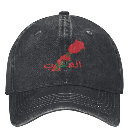 Morocco Map And Flag Casual Baseball Cap