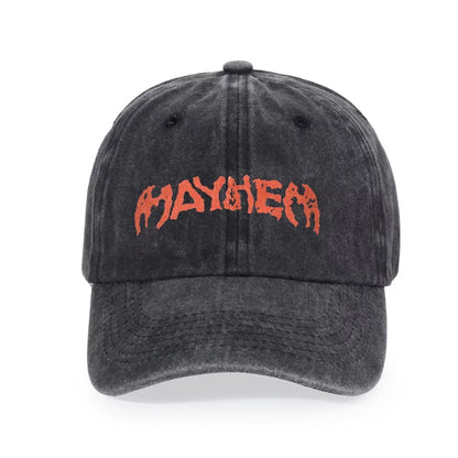 Men Women Lady Gaga Mayhem 2025 Printed Hats Casual Distressed Washed Baseball Cap