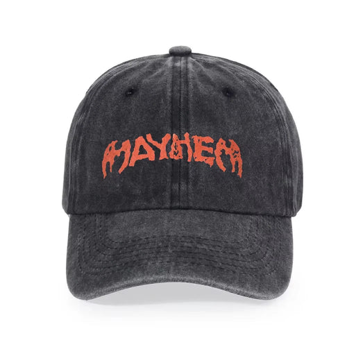 Men Women Lady Gaga Mayhem 2025 Printed Hats Casual Distressed Washed Baseball Cap