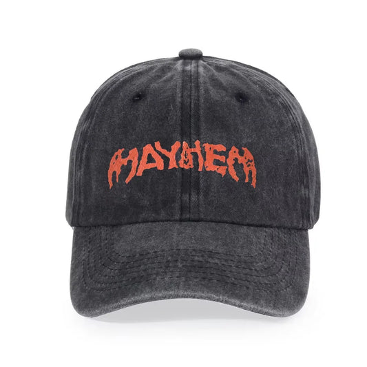 Men Women Lady Gaga Mayhem 2025 Printed Hats Casual Distressed Washed Baseball Cap
