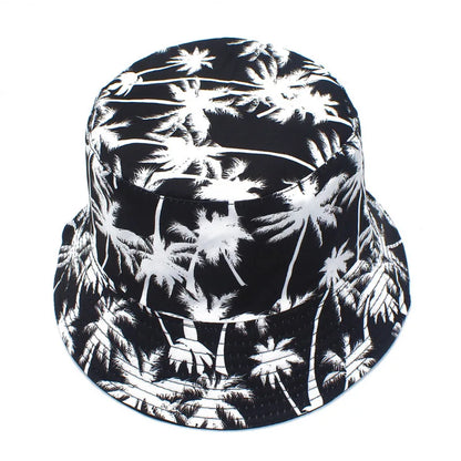 Hawaii Double-Sided Coconut Tree Fisherman Hat Bucket Hat