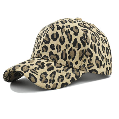 Baseball Cap Leopard Print Snapback Hat Cotton Adjustable Hip Hop Hat