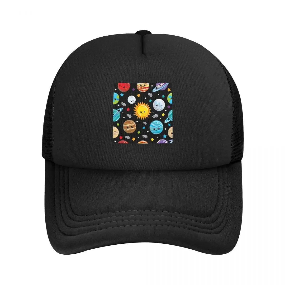 Kawaii Planets Cute Solar System Mesh Baseball Caps