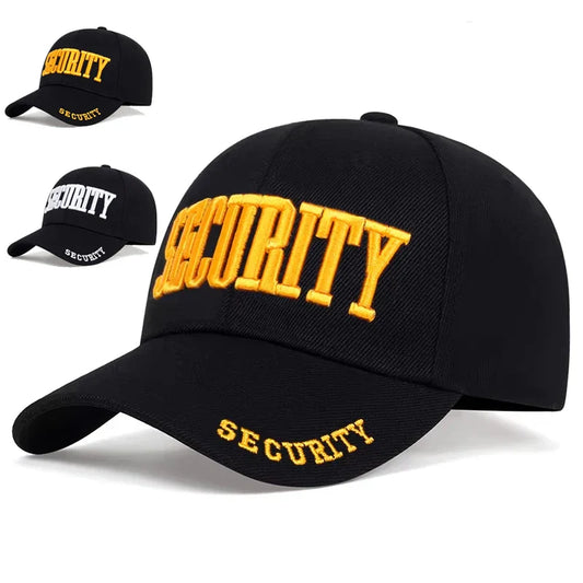 Unisex SECURITY Letter Embroidery Baseball Caps