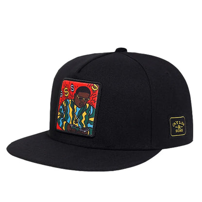 New Head Alphabet Cool Man Embroidered Snapback HipHop