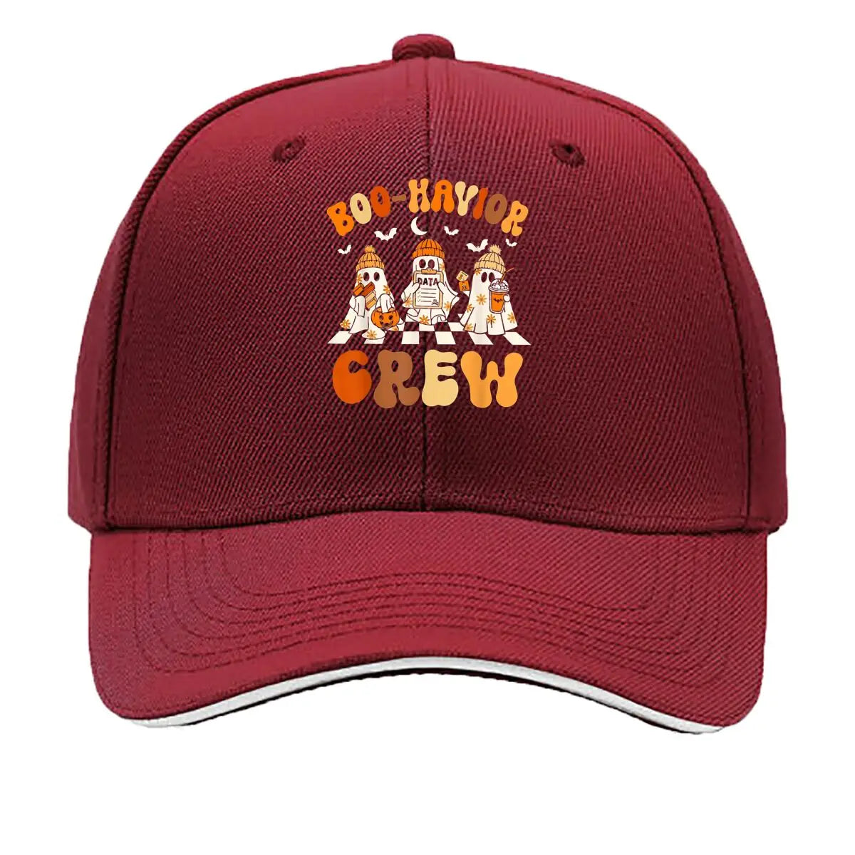 Halloween Ghost Boo-Havior Crew Sandwich Baseball Cap