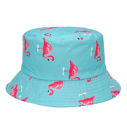 New Fashion Bucket Hats Men Women Summer Bucket Cap Flamingo Hat Bob Hat Hip Hop Gorros