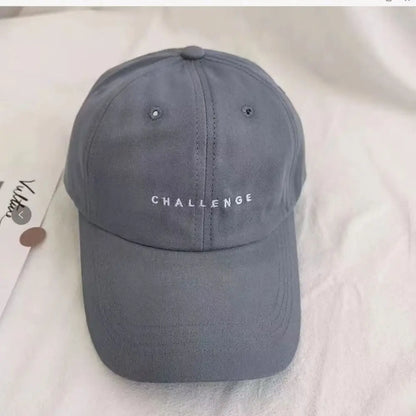 Casual Unisex Hip Hop Letter Embroidery CHALLENGE Baseball Caps