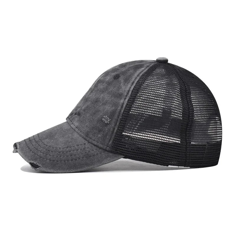 Baseball Cap Made Old Ripped Light Board Caps Men Women