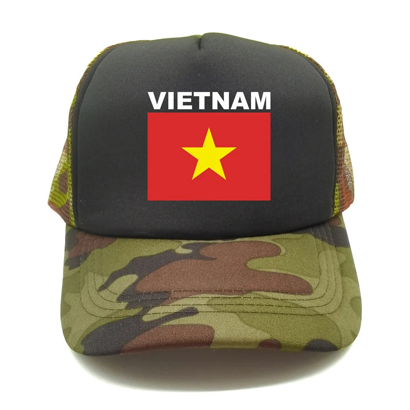 Vietnam Trucker Cap Summer Men Cool Country Flag Hat Baseball Cap