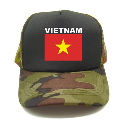 Vietnam Trucker Cap Summer Men Cool Country Flag Hat Baseball Cap