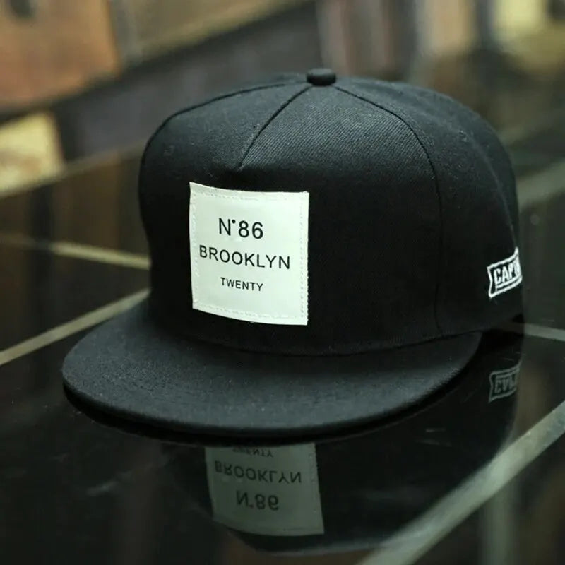 Unisex Brooklyn Print Label Embroidery Hip-hop Hats Adjustable Snapback Caps