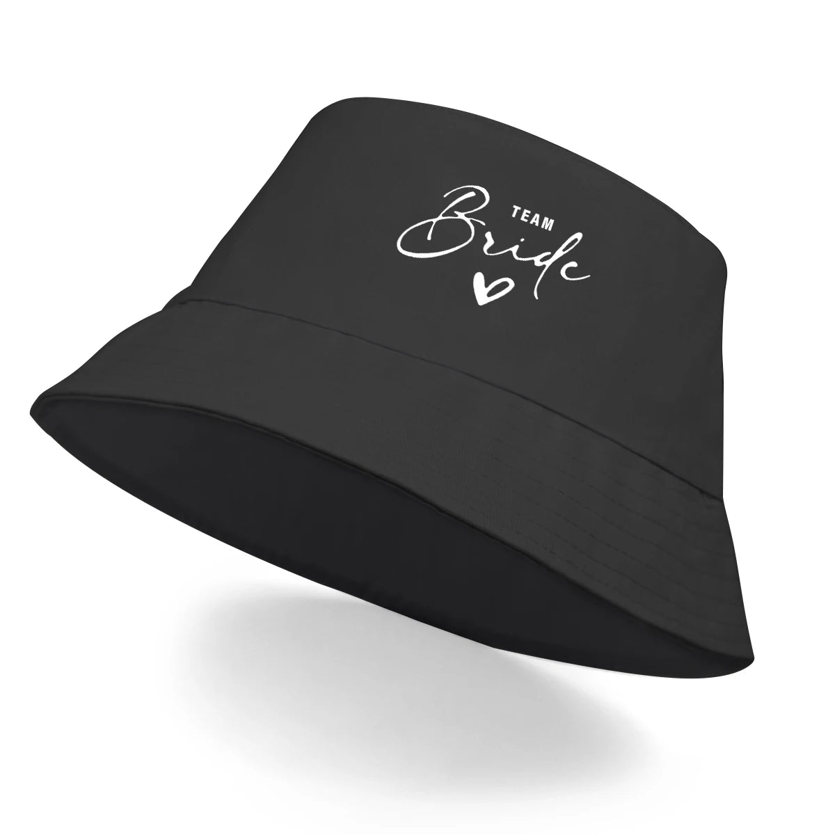 Bucket Hat With White "TEAM Bride" Printed Fisherman Cap