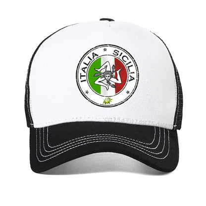 Sicilia Italy Sicily Sicilian Siciliano Italia Italian Baseball Caps