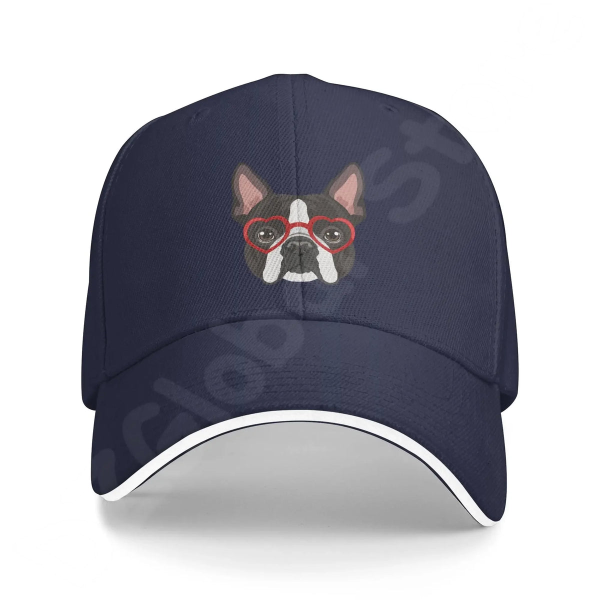 Boston Terrier Washed Baseball Cap