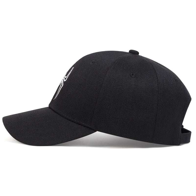 Unisex Spider Embroidery Baseball Caps
