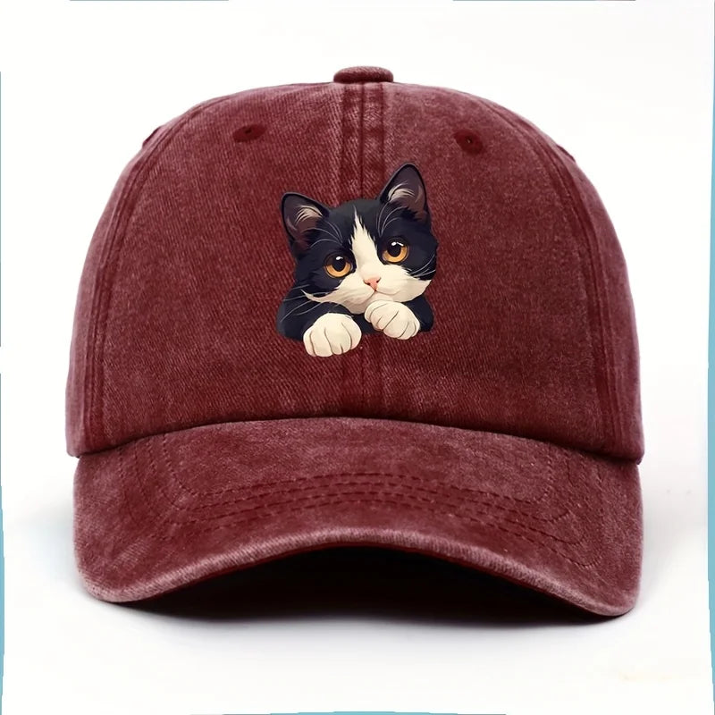 Funny Style Cat Patterned Baseball Cap
