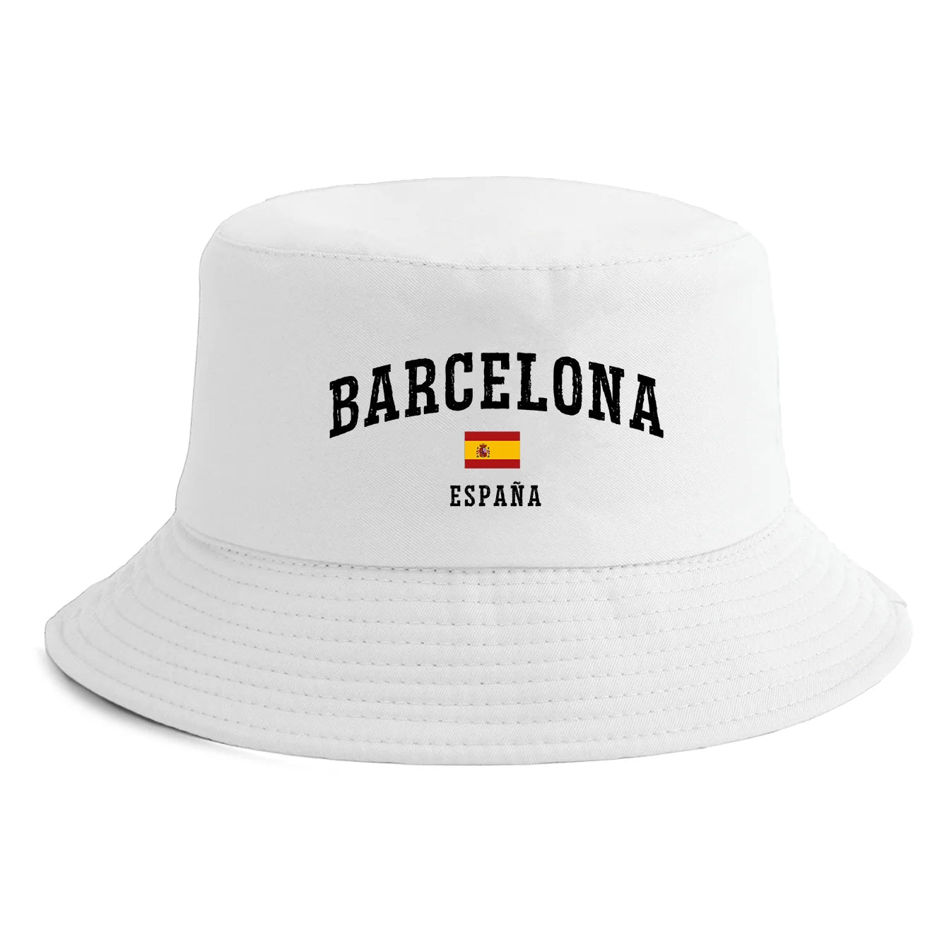 Unisex Barcelona España Flag Print Bucket Hat