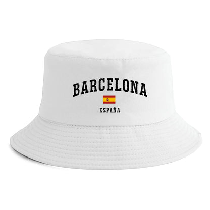 Unisex Barcelona España Flag Print Bucket Hat