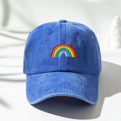 Rainbow Embroidered Baseball Cap Suitable For Both Men And Women