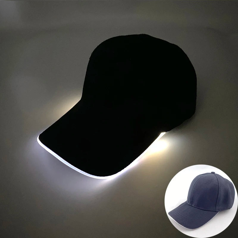 2025 Christmas Cartoon LED Luminous Hat Glowing Baseball Cap Men Women Winter Light Up