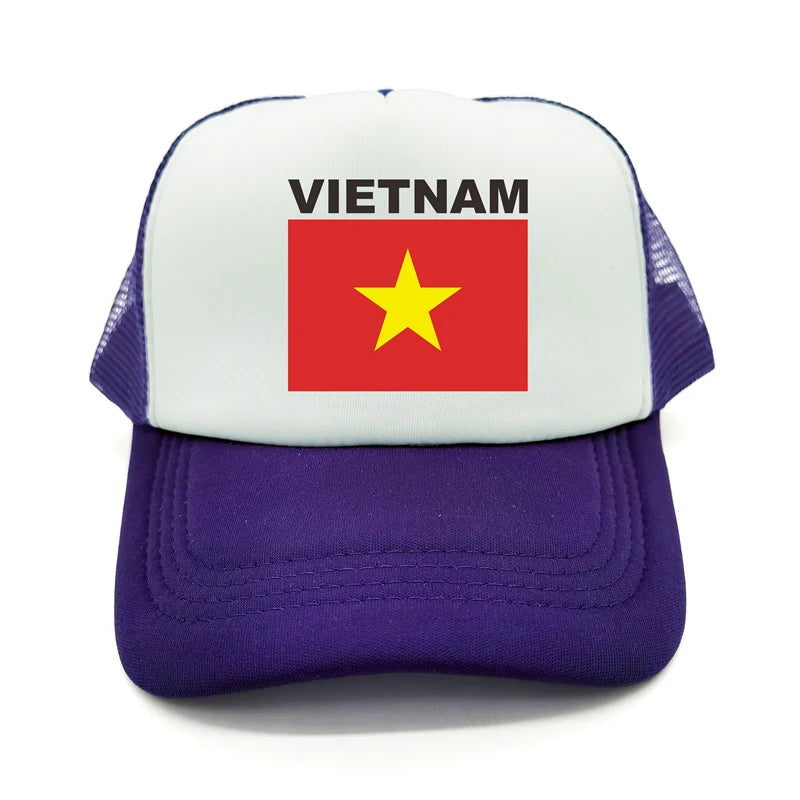 Vietnam Trucker Cap Summer Men Cool Country Flag Hat Baseball Cap
