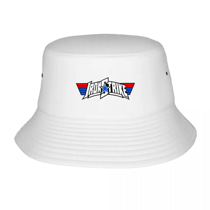 Patriotic Hero Block Letter Emblem Fisherman Hat Winter Cap Bucket Hat