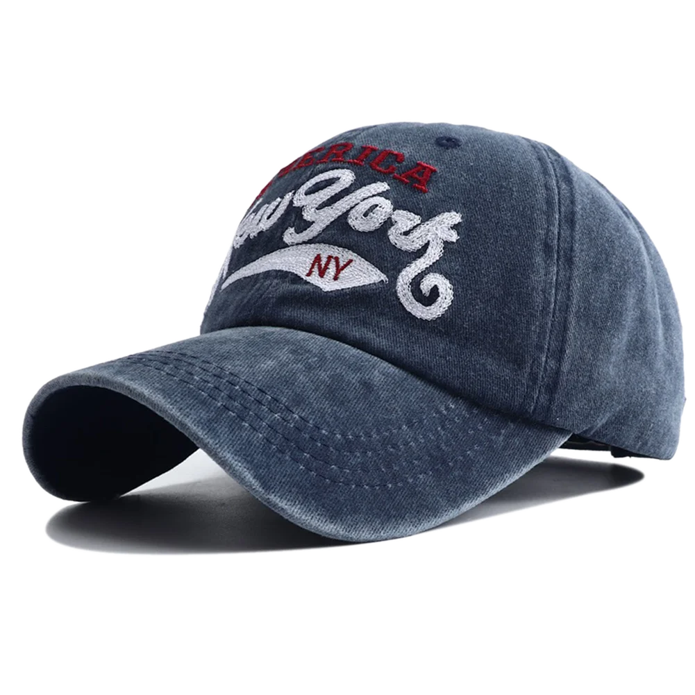Retro Letter Embroidered Baseball Cap For Women Men