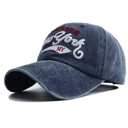 Retro Letter Embroidered Baseball Cap For Women Men