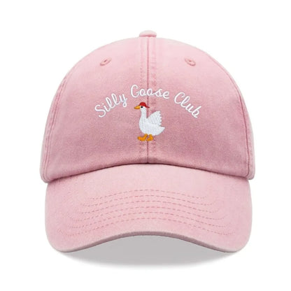 Vintage Soft-Top Baseball Cap With Chicken Print