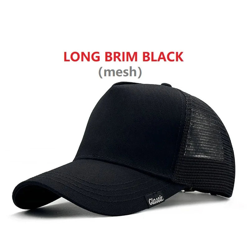 Baseball Cap Big Head Plus Size Summer Mesh Top Quality Oversize Sport Snapback Hat