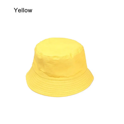 Women Men Outdoor Sunscreen Casual Candy Color Bucket Hat Sun Caps Fisherman Cap
