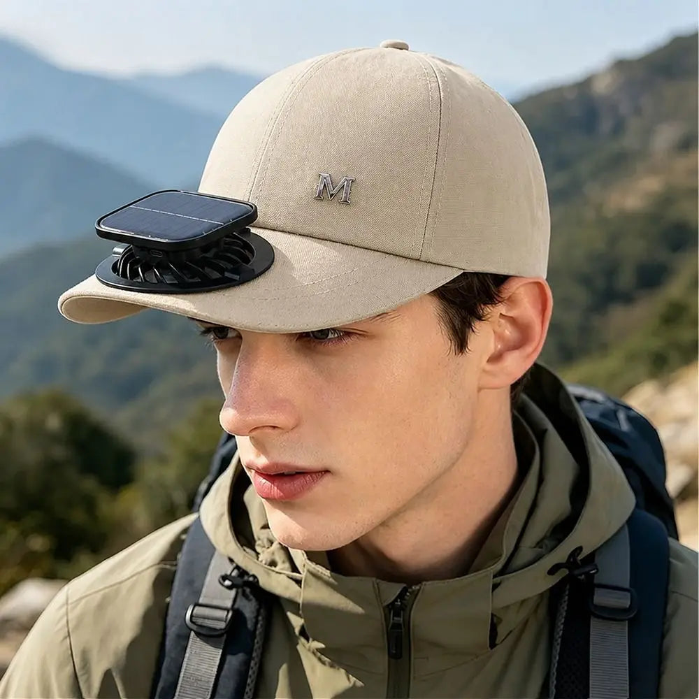 Fashion With Solar Powered Fan Baseball Cap