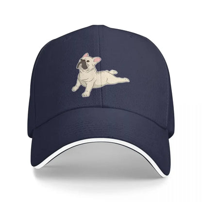Yoga French Bulldog Print Baseball Cap