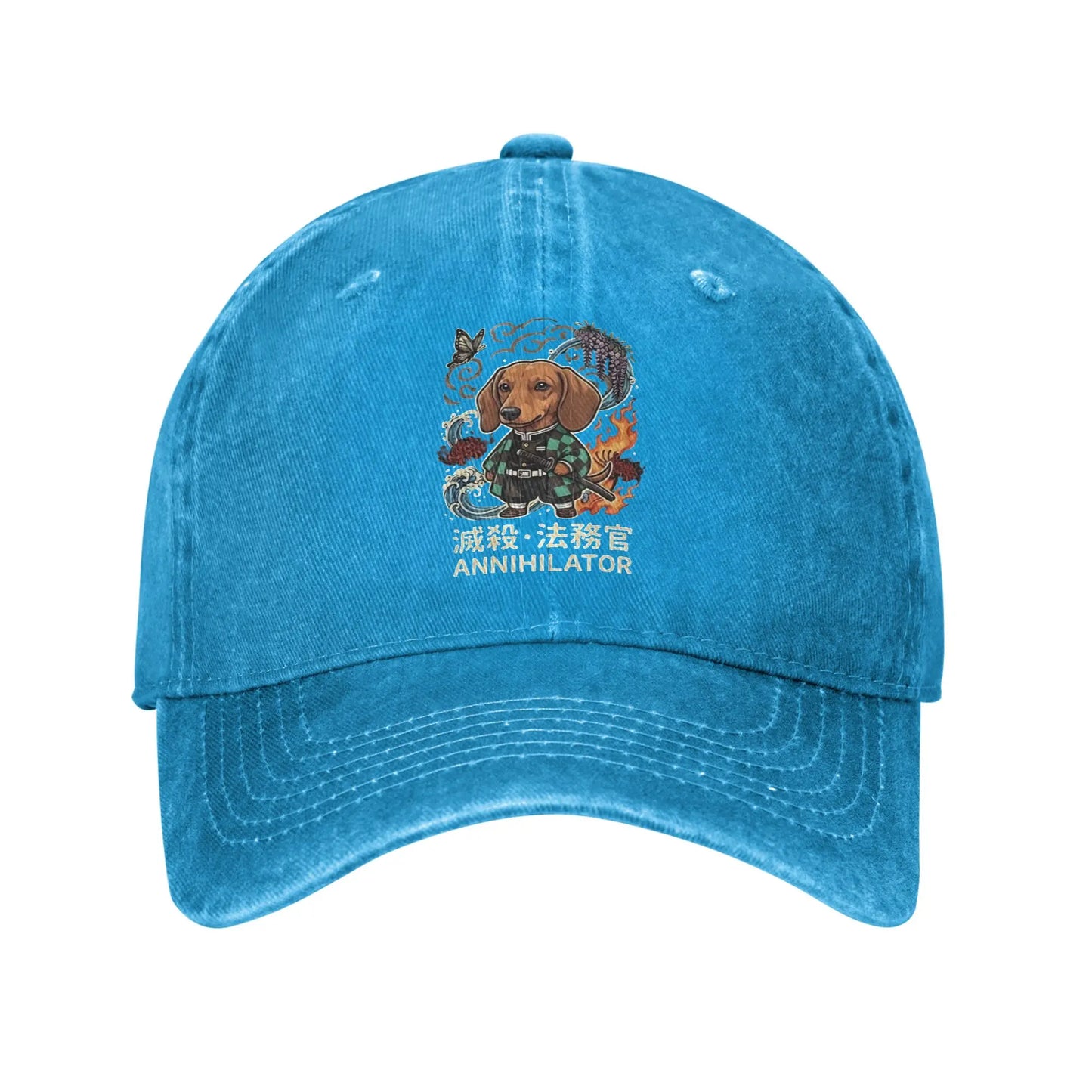 Demon Slayer Multicolor Hat Peaked Samurai Dog Annihilator Aesthetic Baseball Hat