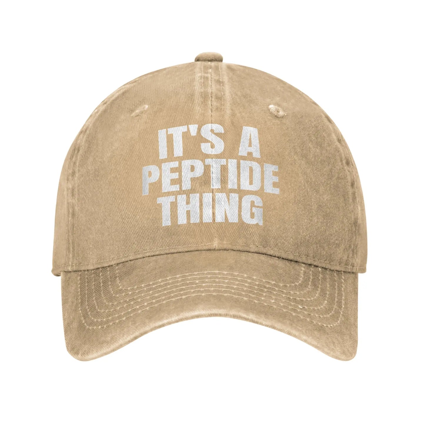 It's a Peptide Thing Funny Biohacking Longevity Casual Baseball Cap