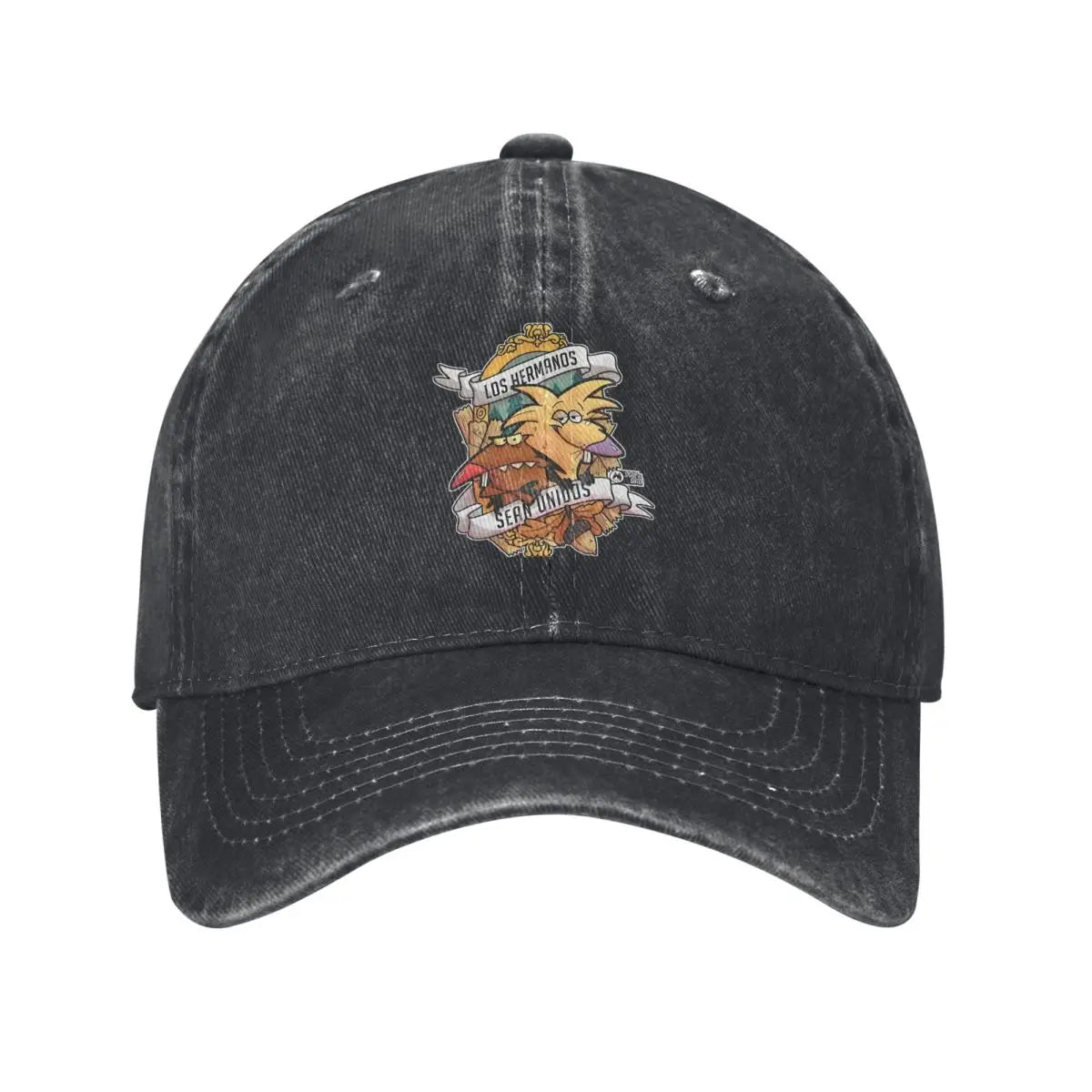 Vintage Angry Beavers Print Denim Hat Durable Baseball Cap